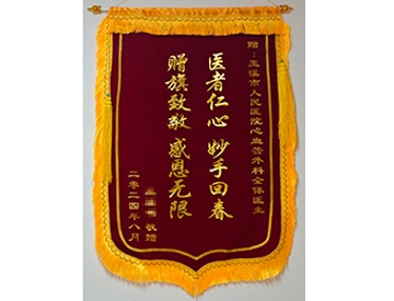 医者仁心 妙手回春 赠旗致敬 感恩无限
